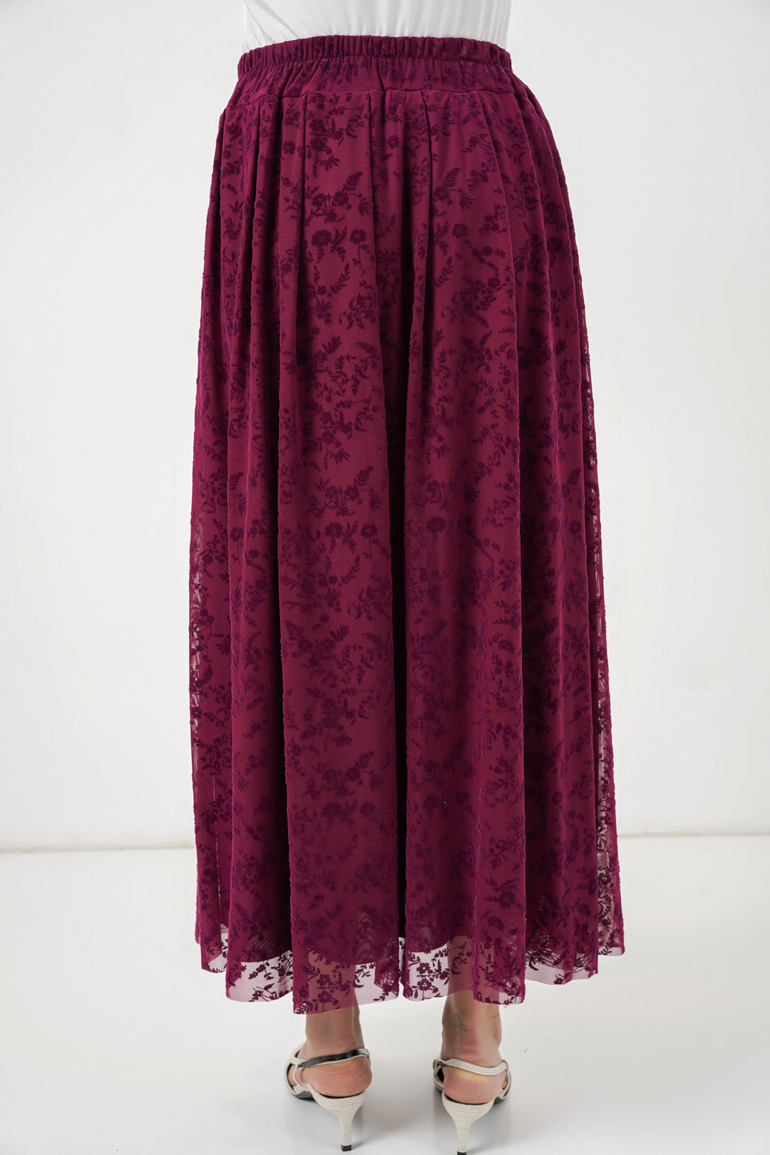 Bigdart Jupe en velours imprimée doublée 8069 - Violet