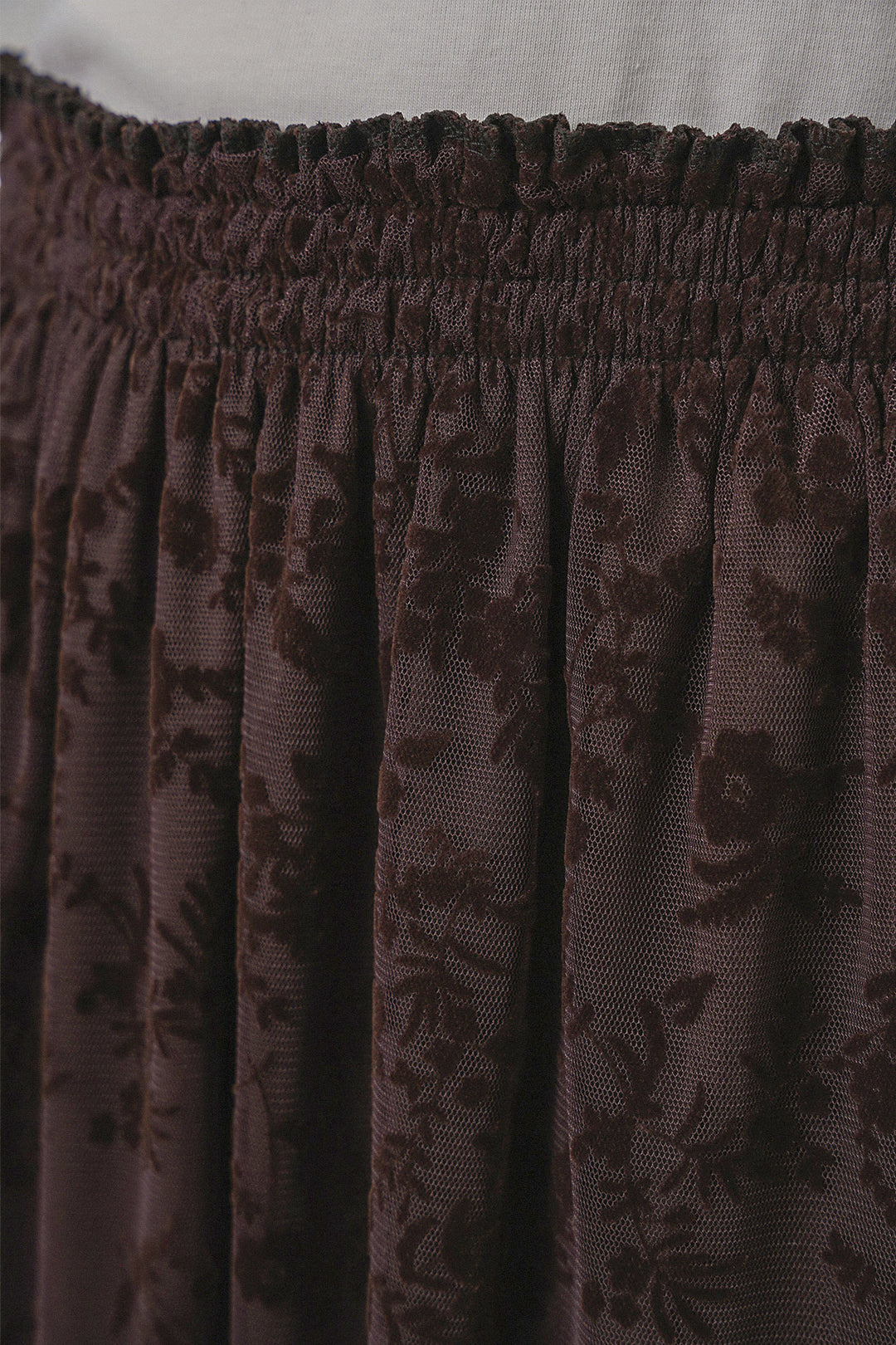 Bigdart Jupe doublée à motifs en velours pour femme 8076 - Marron