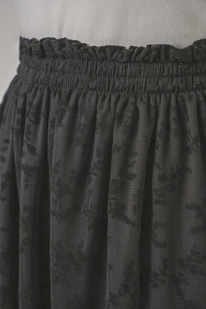 Bigdart Jupe doublée à motifs en velours pour femme 8076 - Noir
