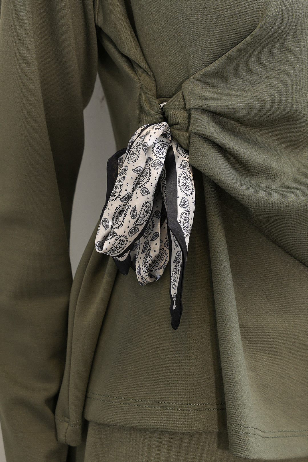 Bigdart Ensemble Jupe Blouse avec Foulard Femme 8077 - Vert d'eau