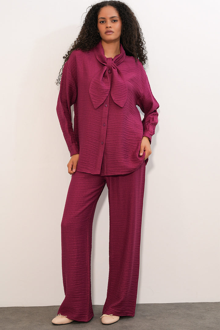 Bigdart Ensemble de 2 pantalons foulard pour femme 30093 - Bordeaux