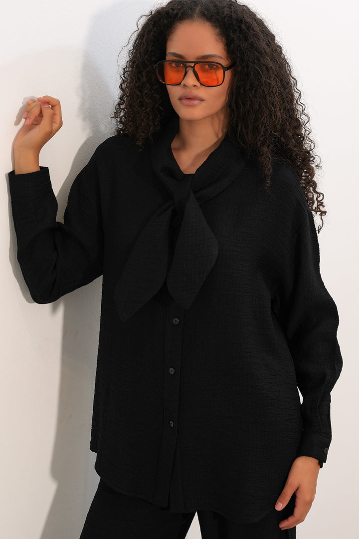 Bigdart Ensemble de 2 pantalons foulard pour femme 30093 - Noir