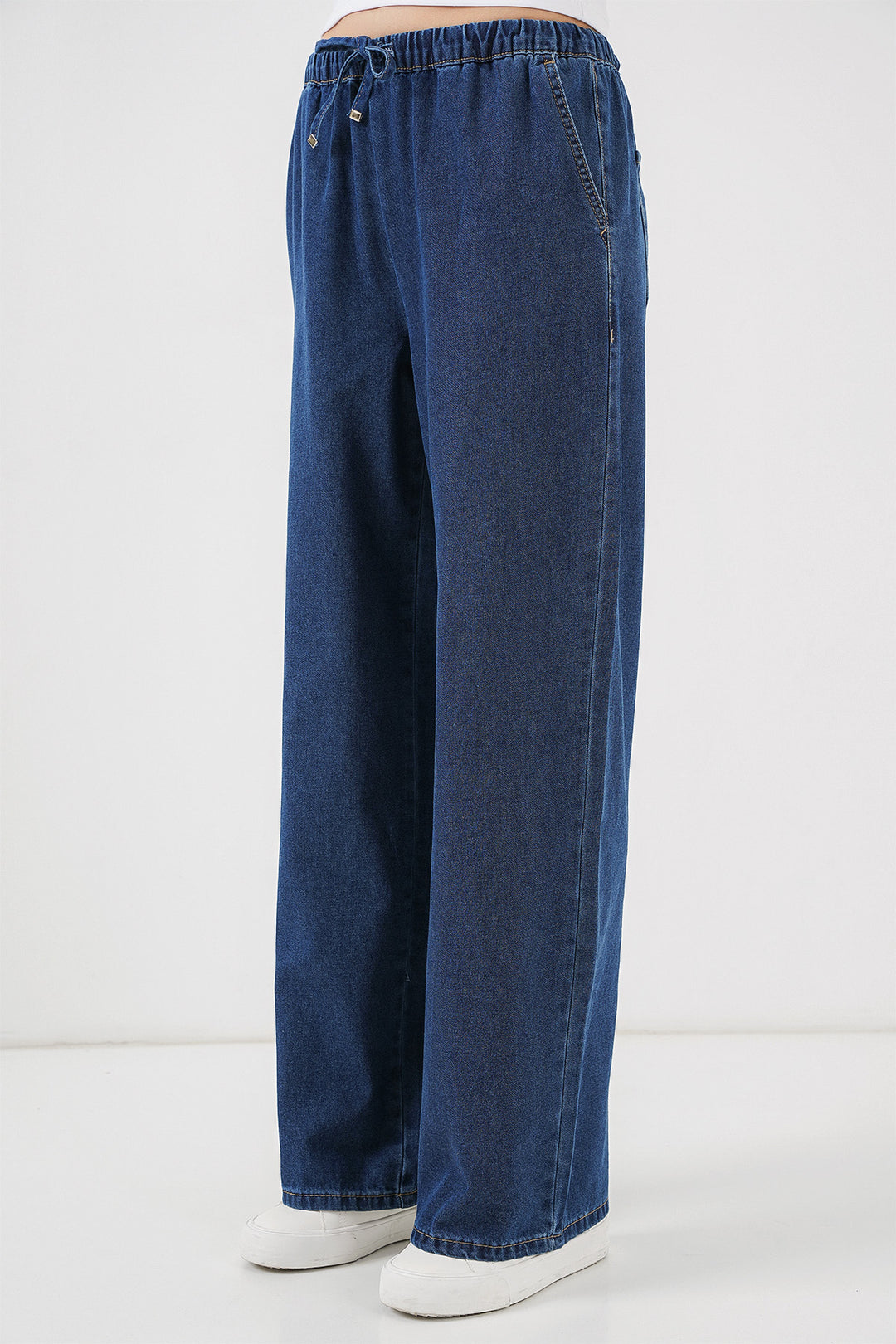 Bigdart Kadın Geniş Paça Kot Pantolon 6706 - A.Bleu marine