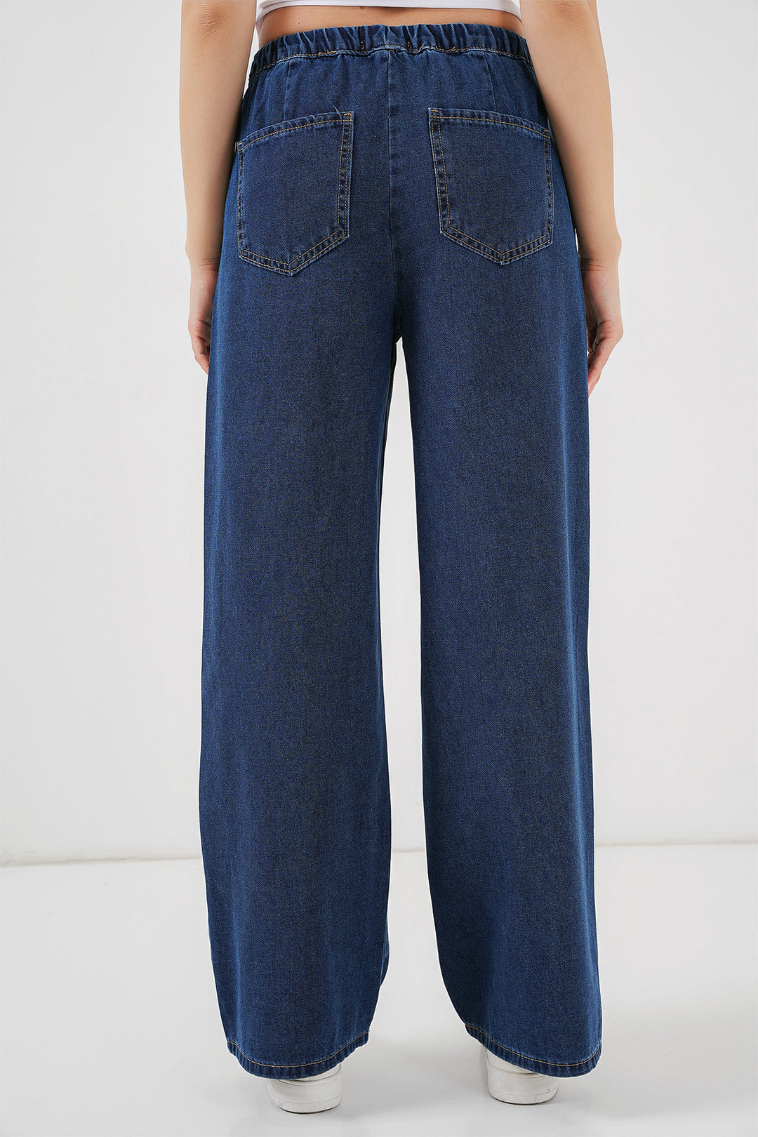 Bigdart Kadın Geniş Paça Kot Pantolon 6706 - A.Bleu marine