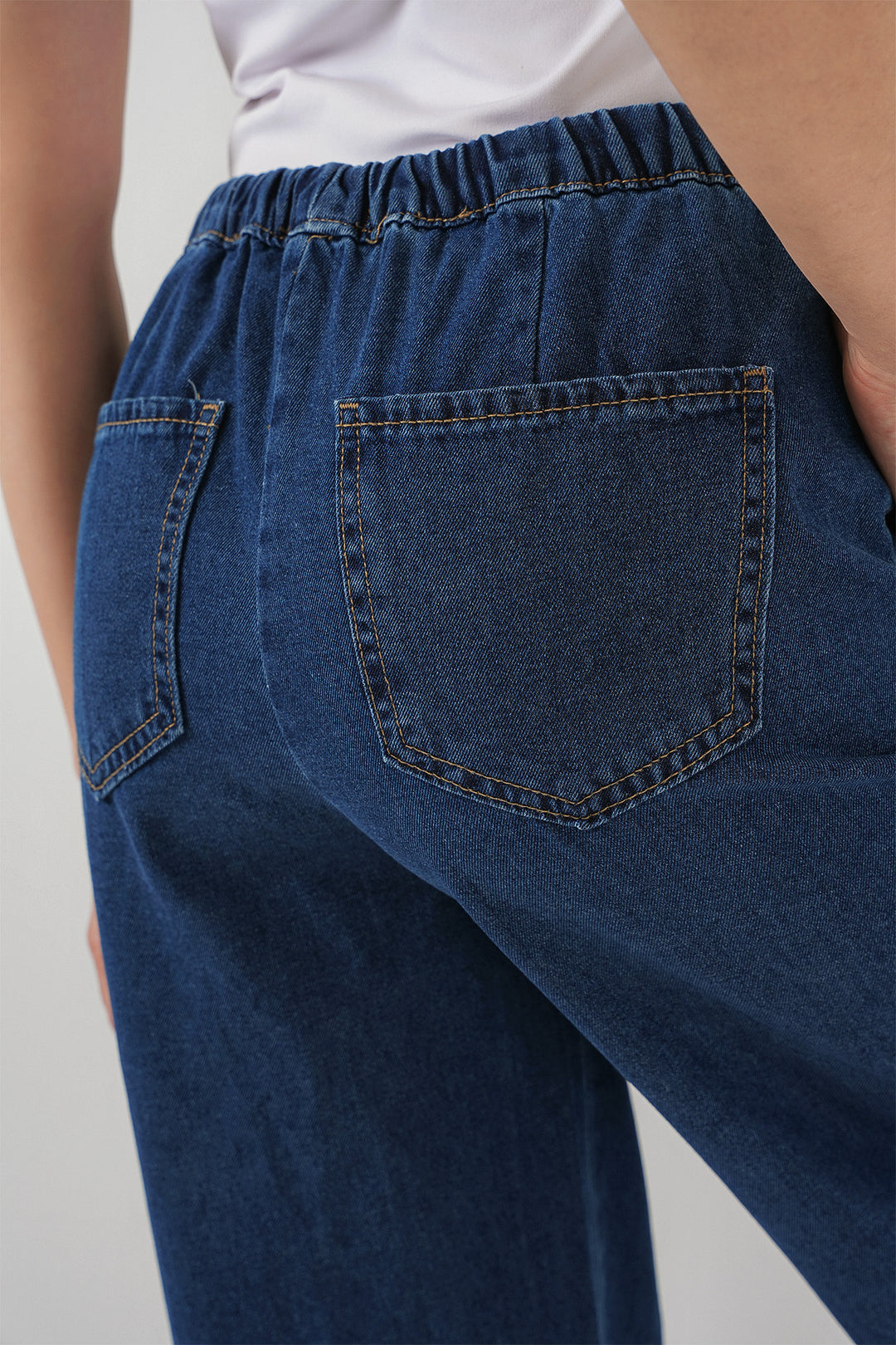 Bigdart Kadın Geniş Paça Kot Pantolon 6706 - A.Bleu marine