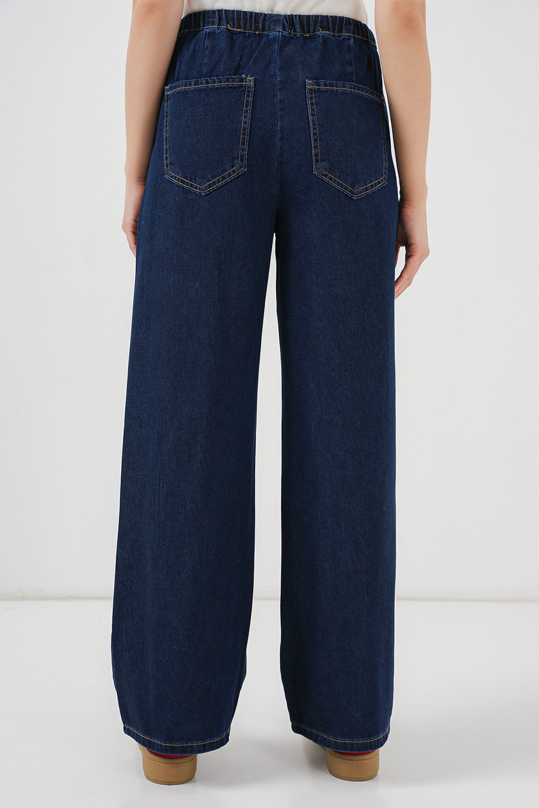 Bigdart Pantalon en jean large femme 6706 - Bleu marine