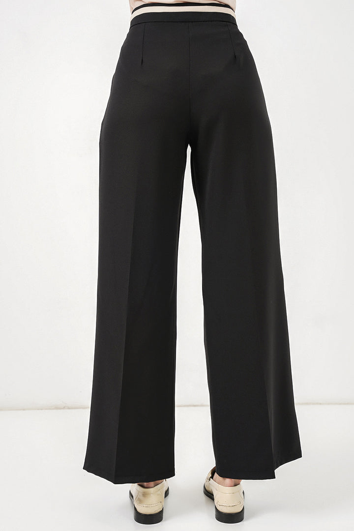 Bigdart Pantalon en tissu large femme 30088 - Noir
