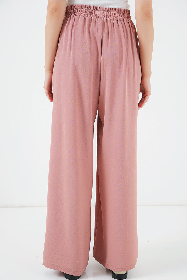 Bigdart Pantalon Plissé Femme Large 6718 - Rose Poudré