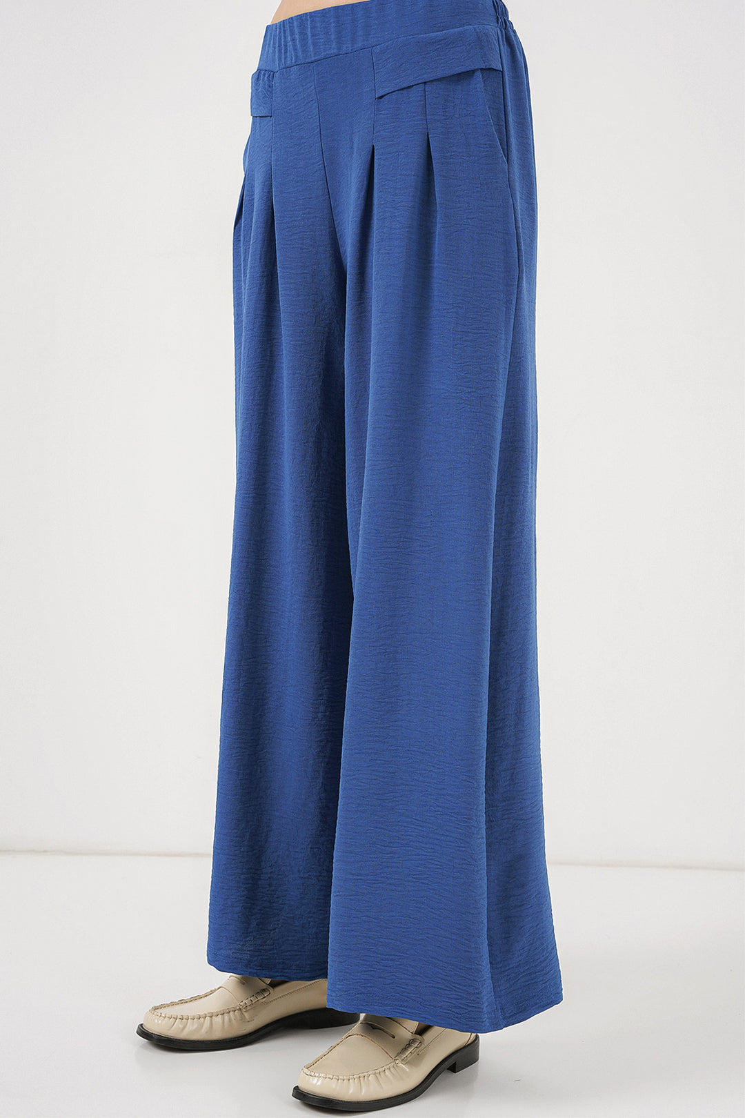 Bigdart Pantalon Plissé à Jambes Larges Femme 6718 - Indigo