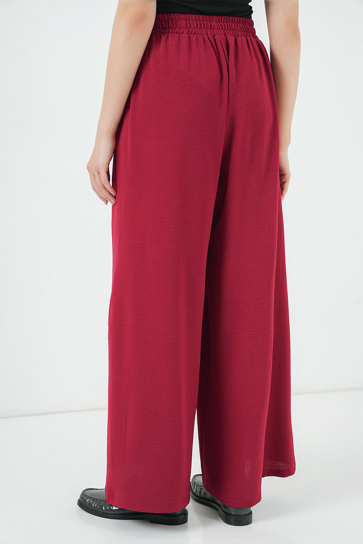 Bigdart Pantalon plissé large femme 6718 - Rouge