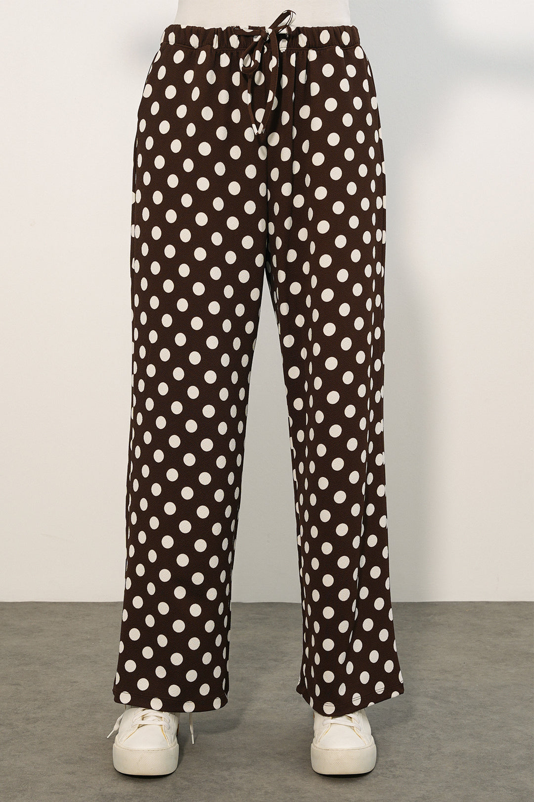 Bigdart Pantalon à pois large pour femme 30116 - Marron