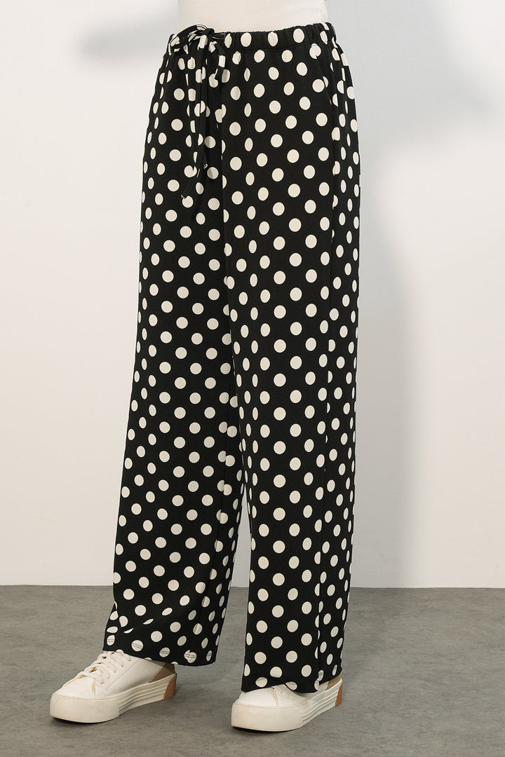 Bigdart Pantalon à pois large pour femme 30116 - Noir