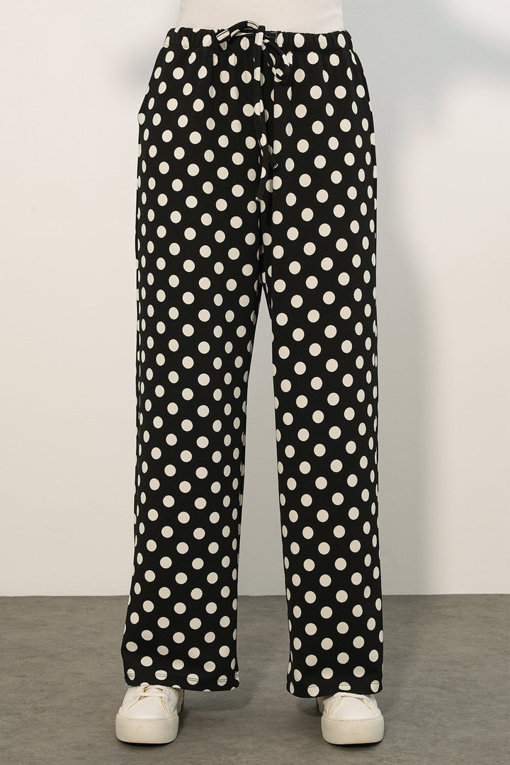Bigdart Pantalon à pois large pour femme 30116 - Noir