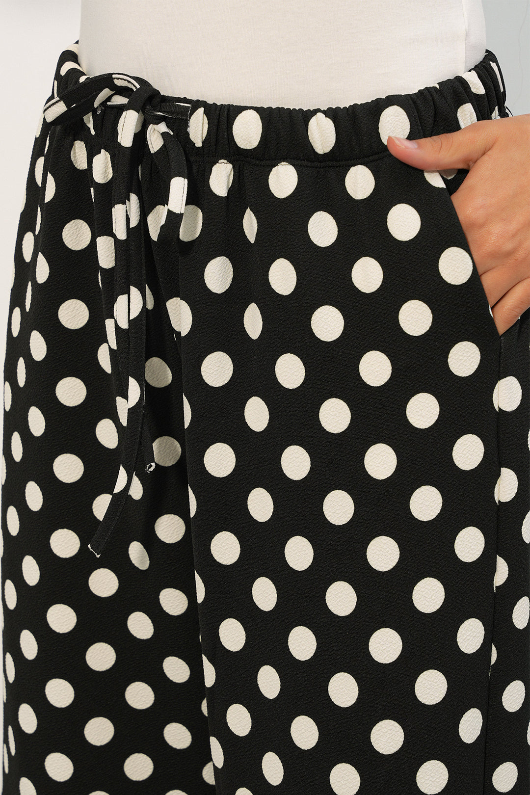 Bigdart Pantalon à pois large pour femme 30116 - Noir