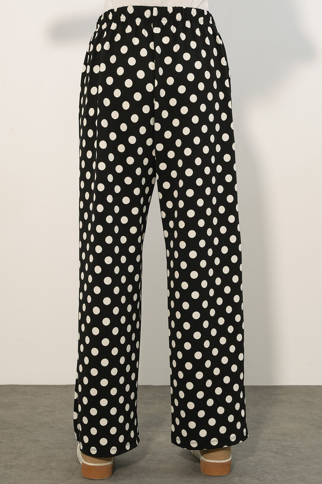 Bigdart Pantalon à pois large pour femme 30116 - Noir