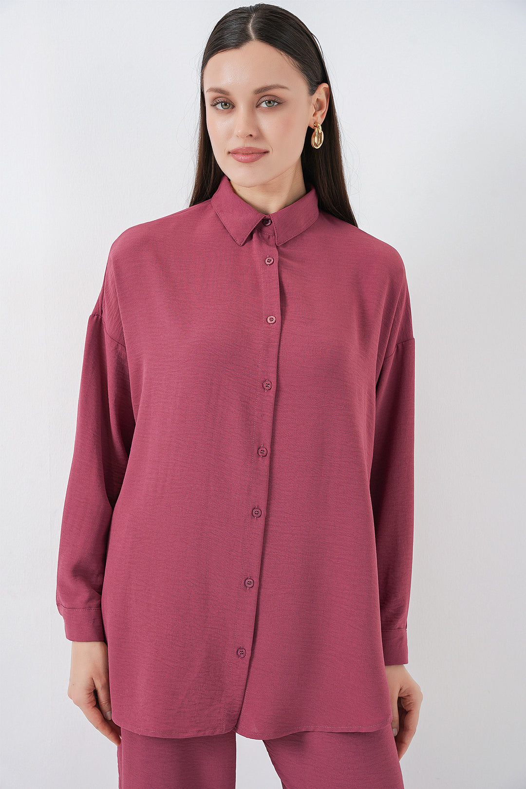 Bigdart Ensemble de pantalon et chemise pour femmes 30063 - Rose poudré