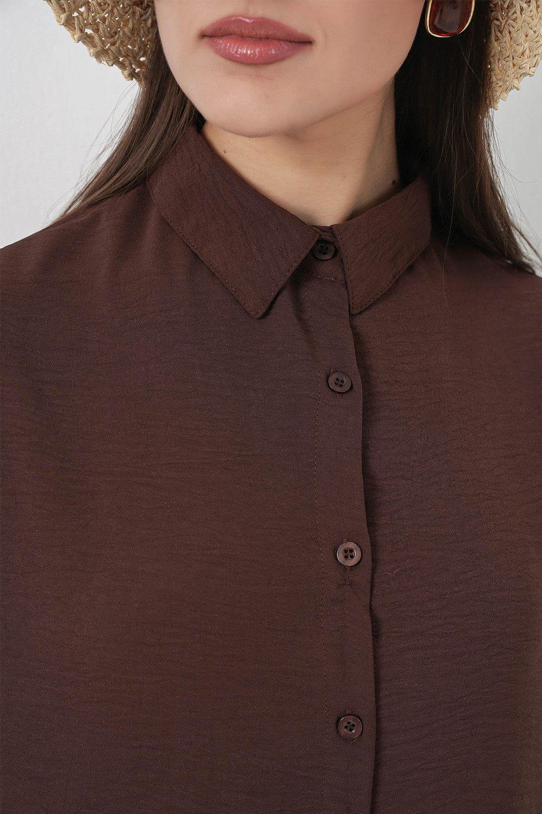 Bigdart Ensemble de pantalon et chemise pour femmes 30063 - Marron