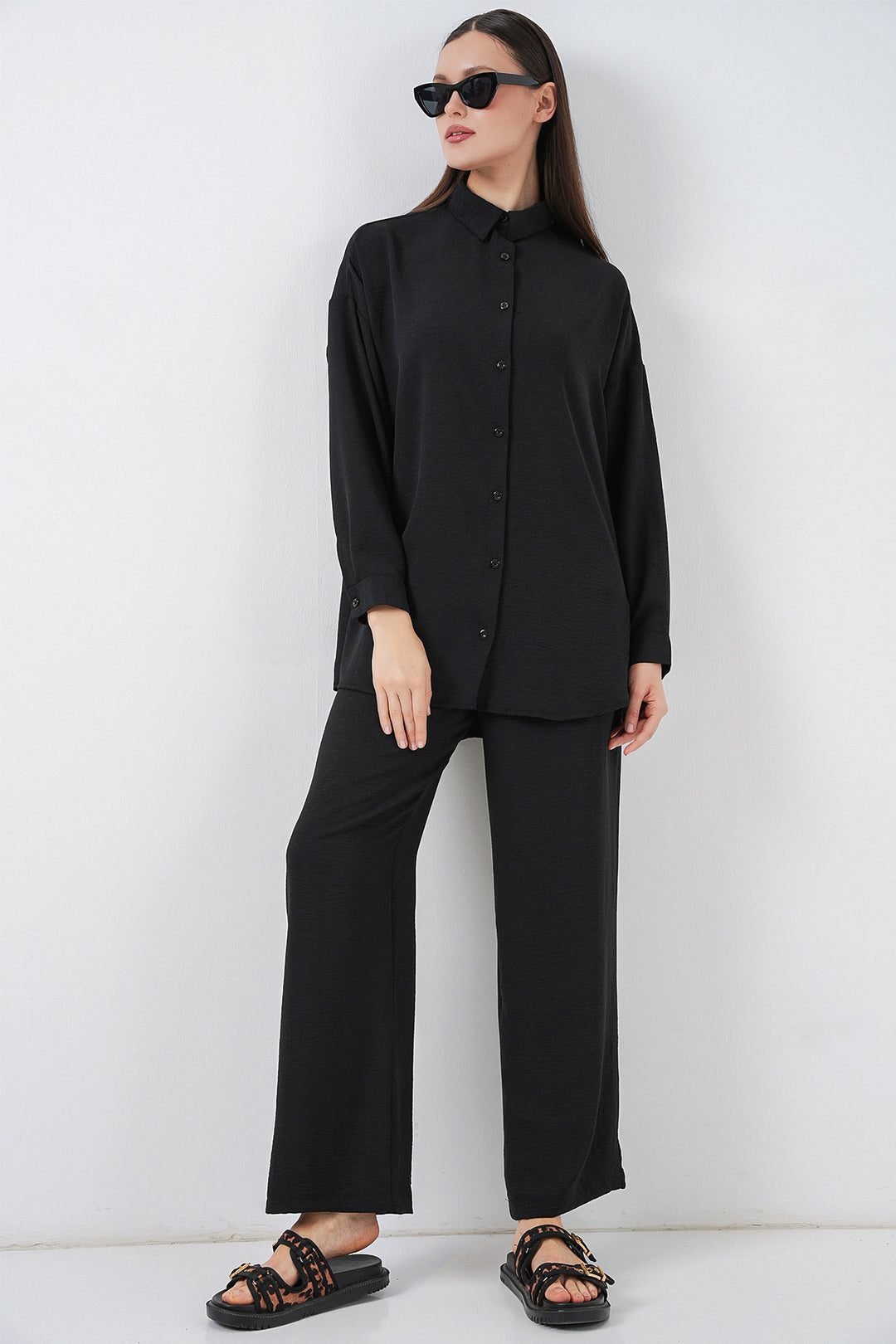 Bigdart Ensemble de Chemise et Pantalon Femme 30063 - Noir