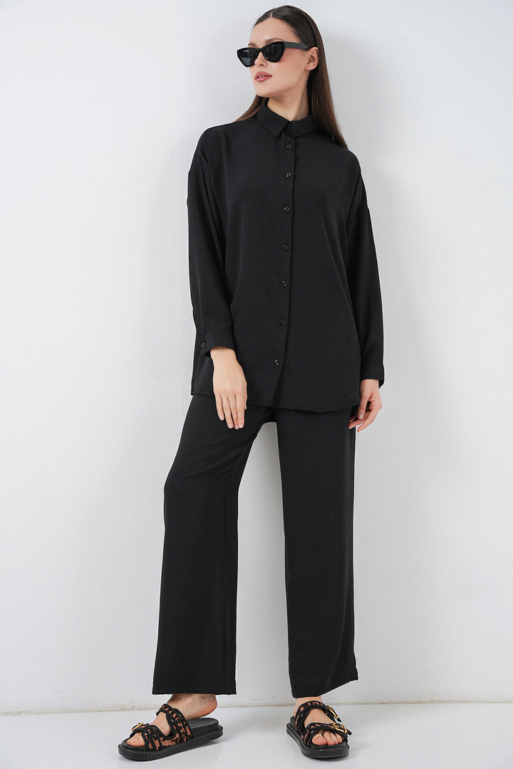 Bigdart Ensemble de Chemise et Pantalon Femme 30063 - Noir
