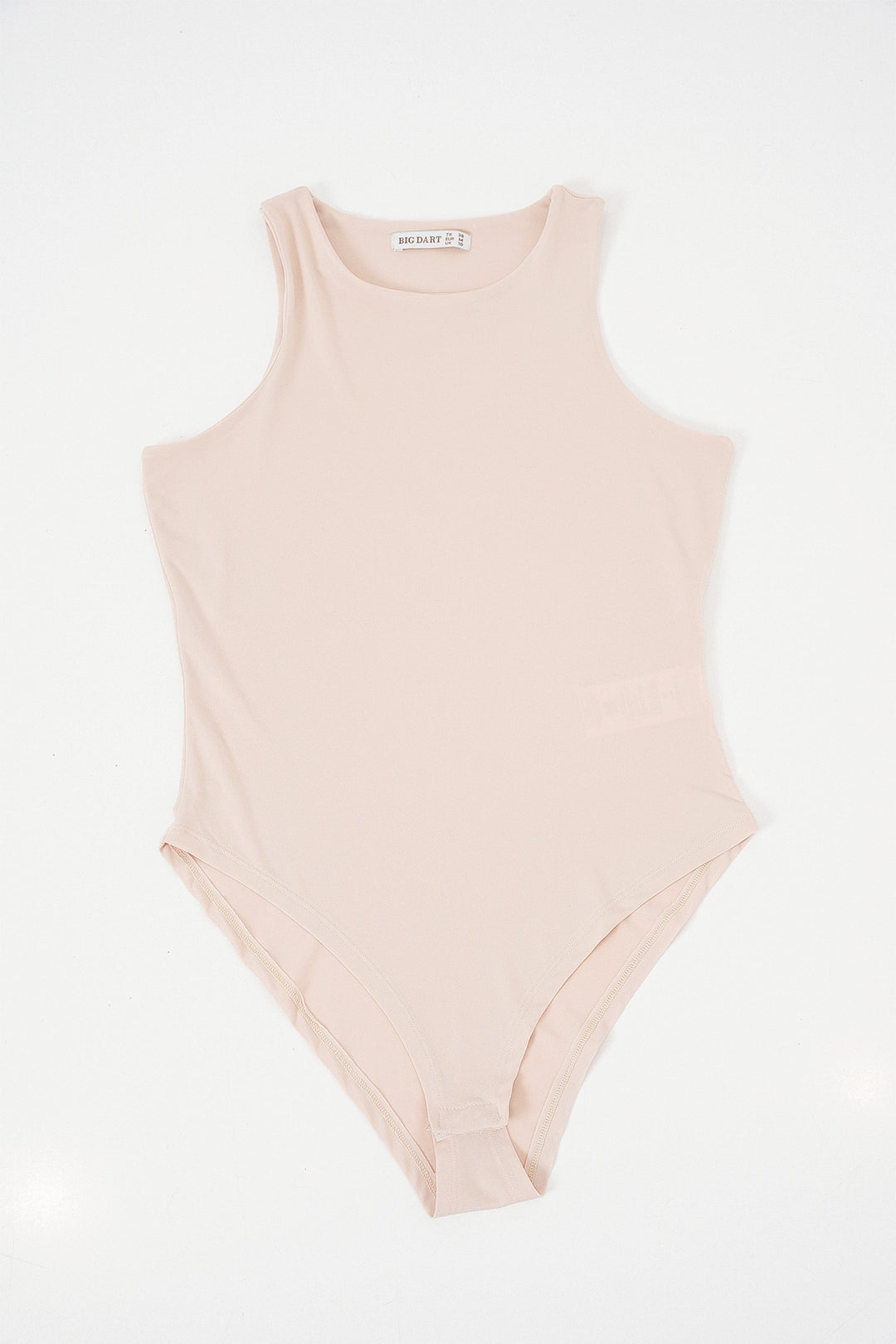 Bigdart Body à col halter et à pressions pour femme 972 - Beige