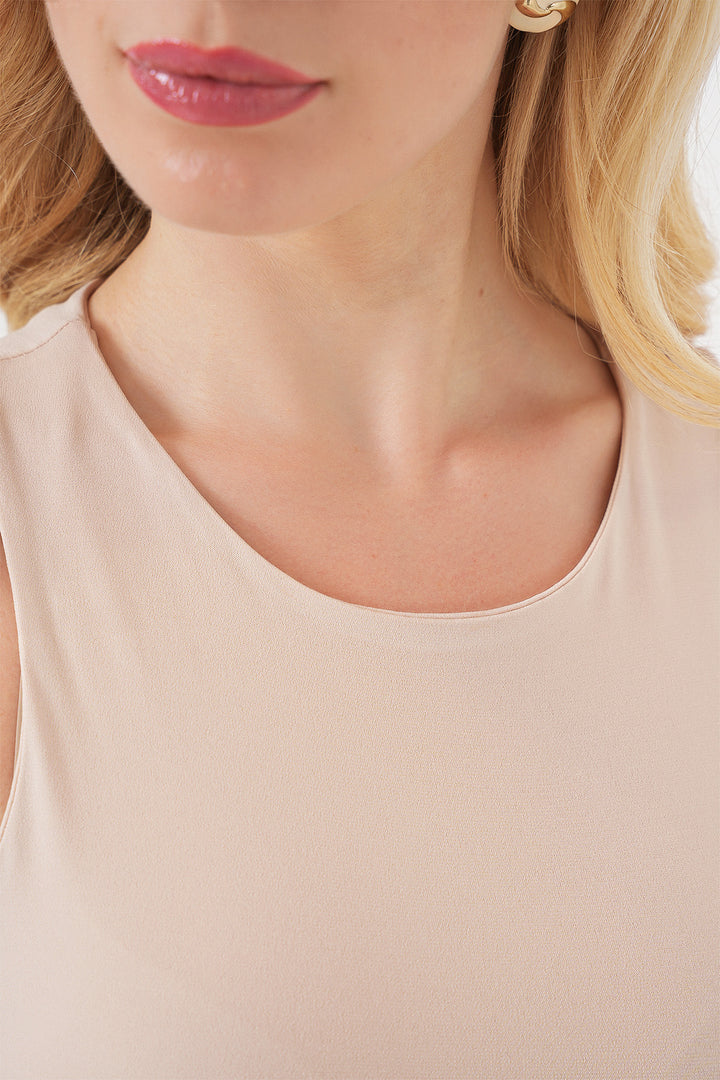 Bigdart Body à col halter et à pressions pour femme 972 - Beige