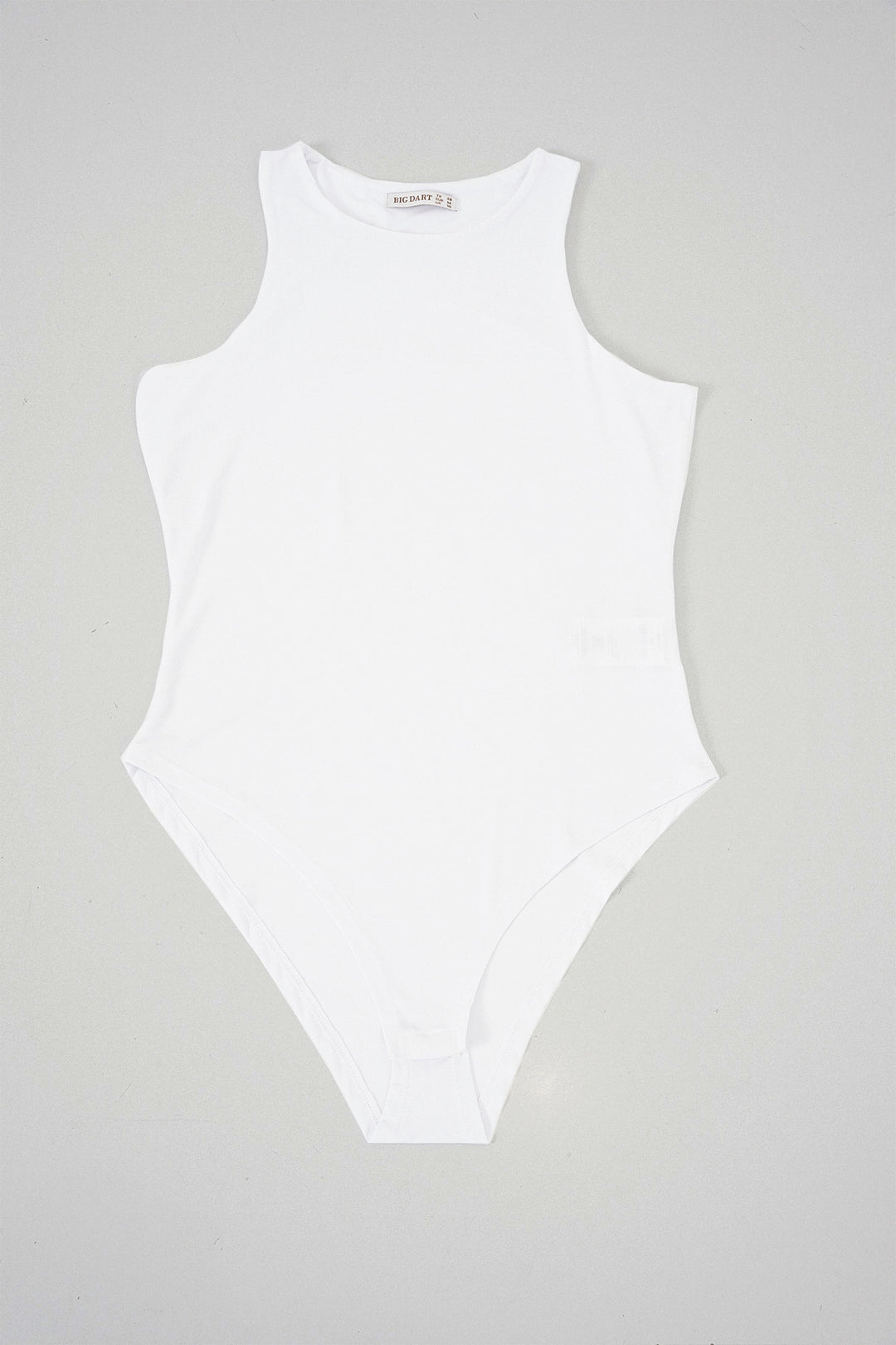 Bigdart Body à col halter et à pressions pour femme 972 - Blanc