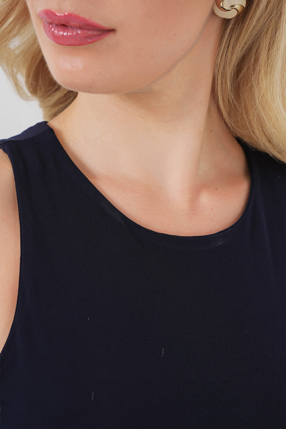 Bigdart Body à col halter et à pressions pour femme 972 - Bleu marine