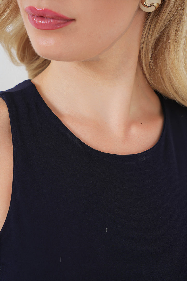 Bigdart Body à col halter et à pressions pour femme 972 - Bleu marine