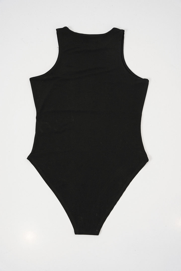 Bigdart Body à col halter et à pressions pour femme 972 - Noir