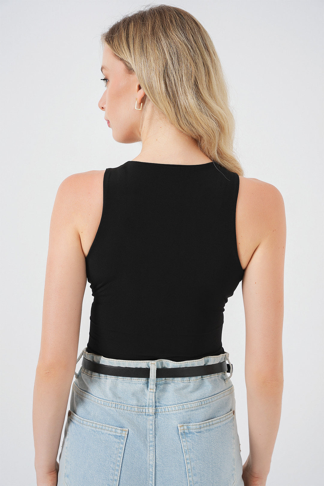 Bigdart Body à col halter et à pressions pour femme 972 - Noir