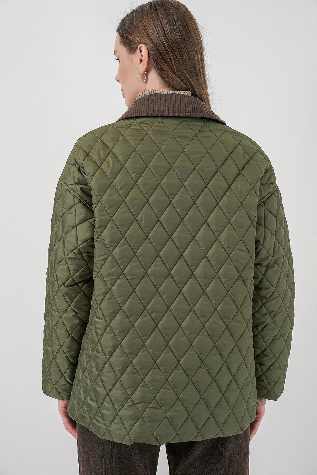 Bigdart Women's Oversized Padded Coat 5229 - Khaki