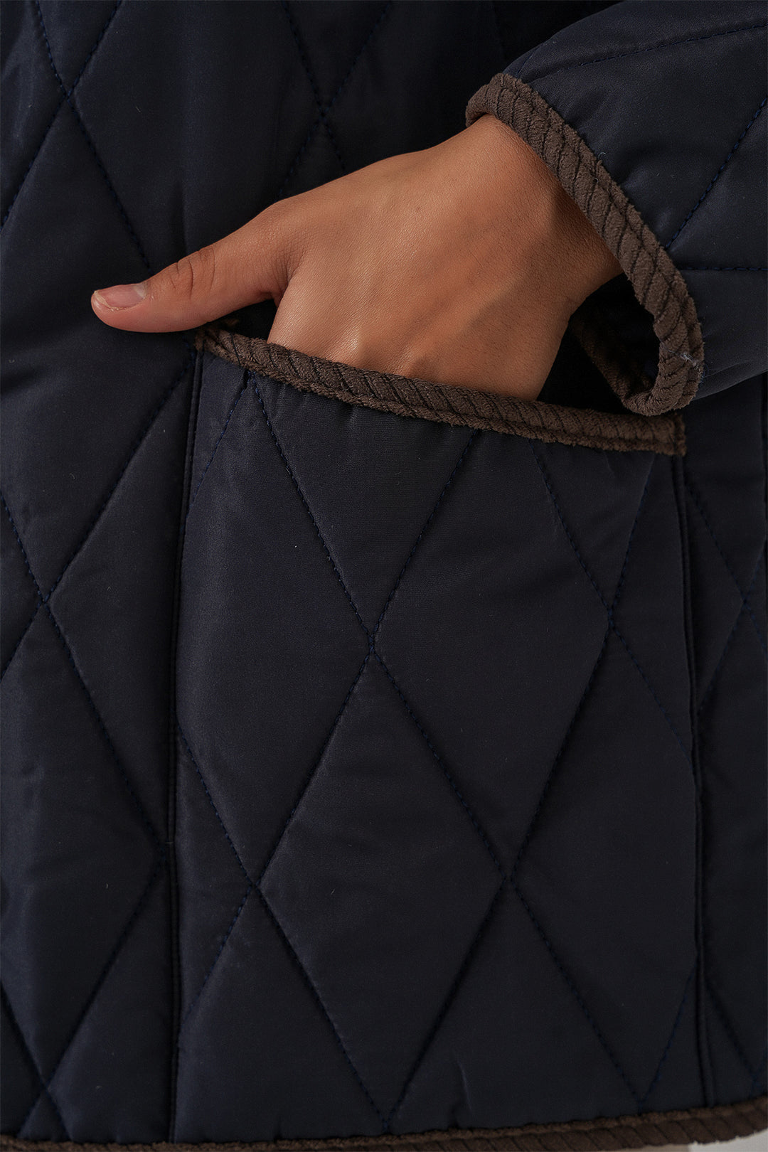 Bigdart Doudoune oversize matelassée pour femme 5226 - Bleu marine Marron