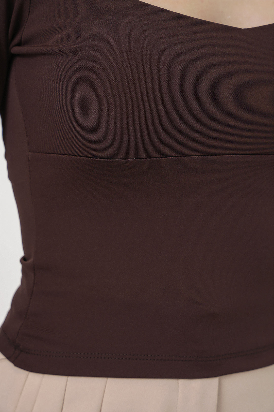 Bigdart Blouse Slim Fit à Col Carré Femme 986 - Marron
