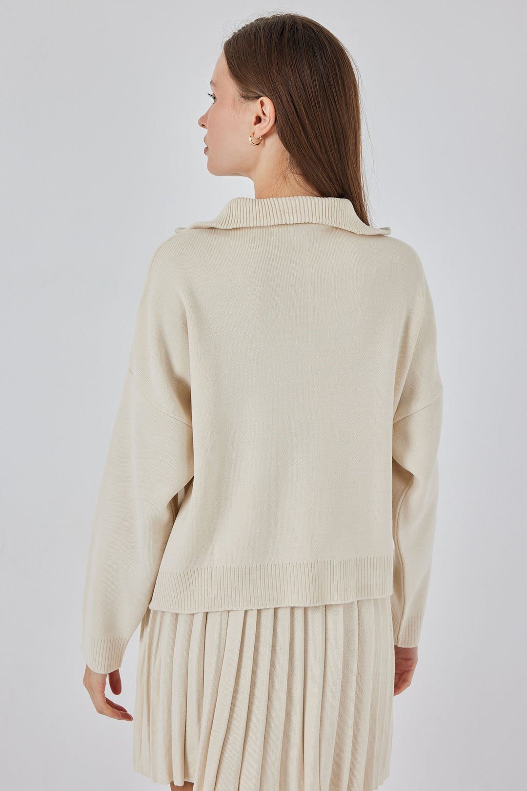 Bigdart Ensemble de jupe en tricot pour femme 15938 - Écru