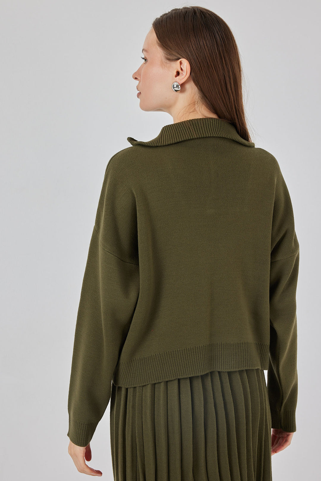 Bigdart Ensemble de jupe en tricot pour femme 15938 - Olive