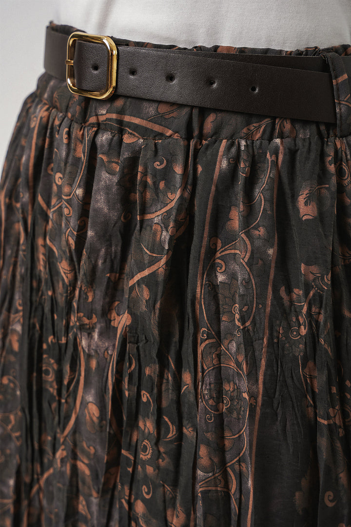 Bigdart Jupe Femme à Motifs avec Ceinture 8074 - Gris foncé