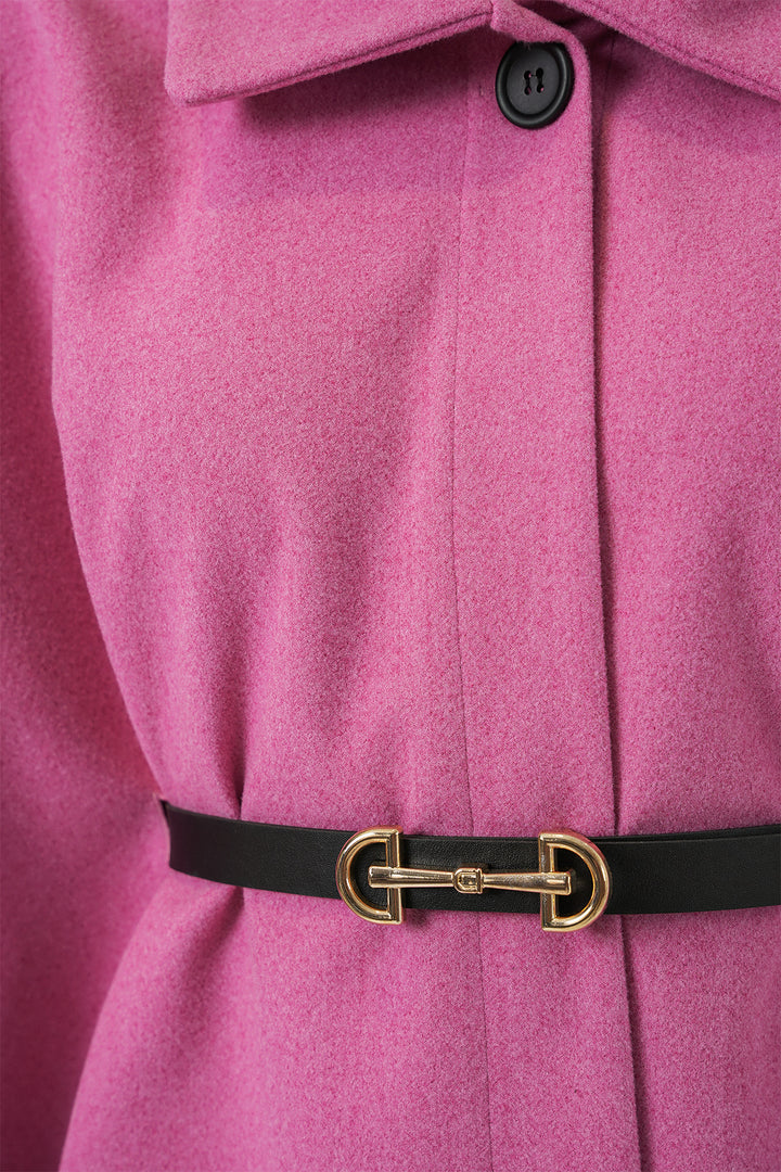 Bigdart Poncho en laine avec ceinture pour femme 9170 - Rose