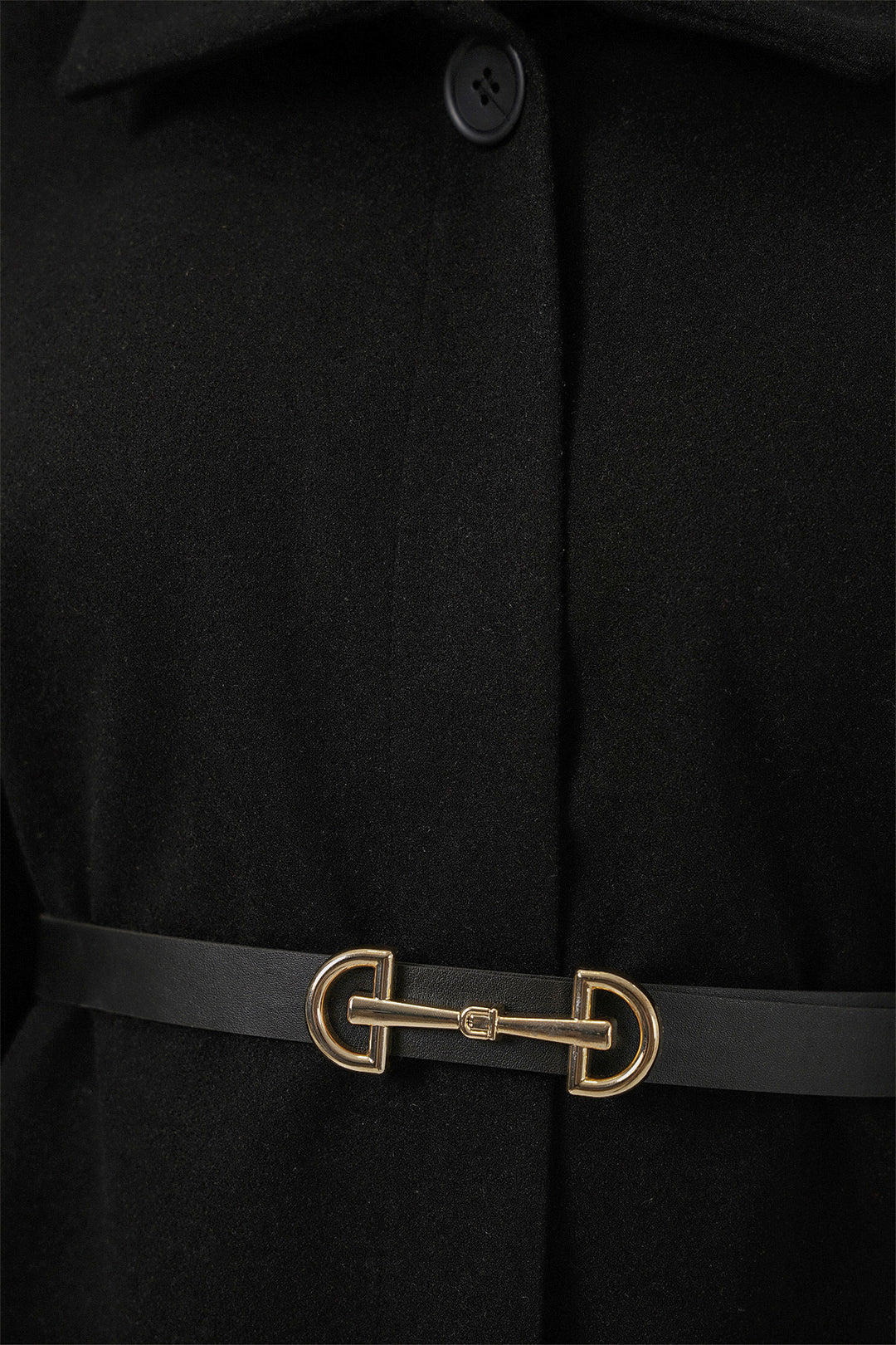 Bigdart Poncho en laine ceinturé pour femme 9170 - Noir
