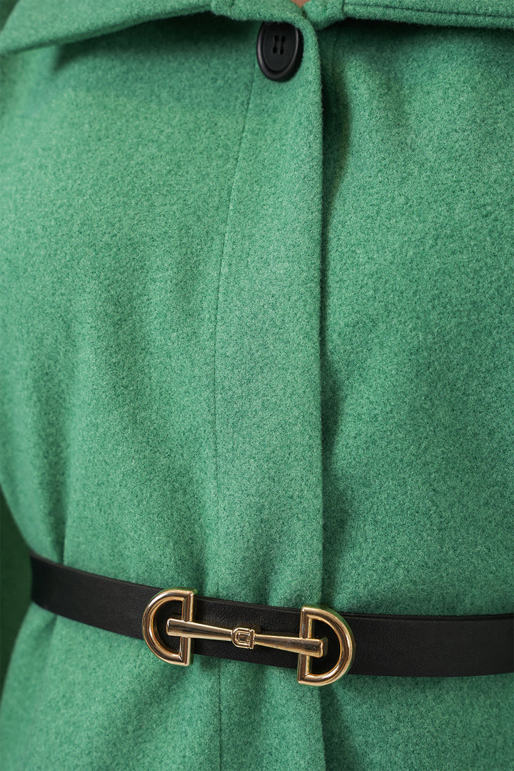 Bigdart Poncho en laine avec ceinture pour femme 9170 - Vert