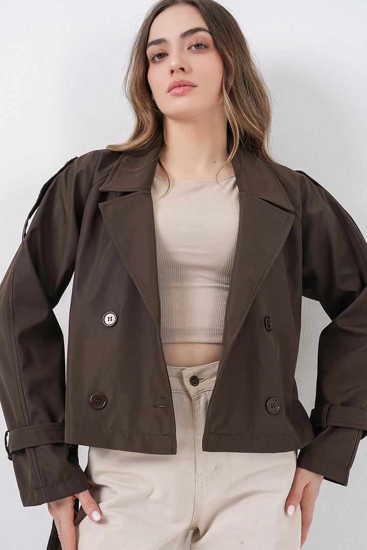 Bigdart Trench Court Ceinturé Femme 5970 - Marron Foncé