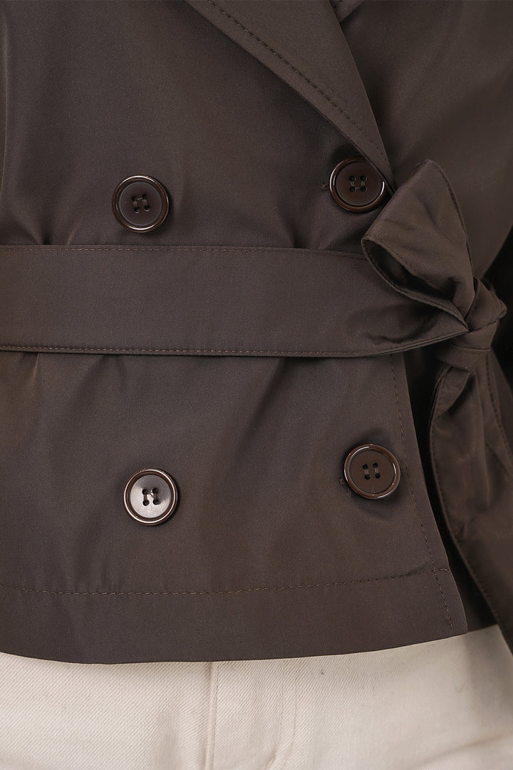 Bigdart Trench Court Ceinturé Femme 5970 - Marron Foncé