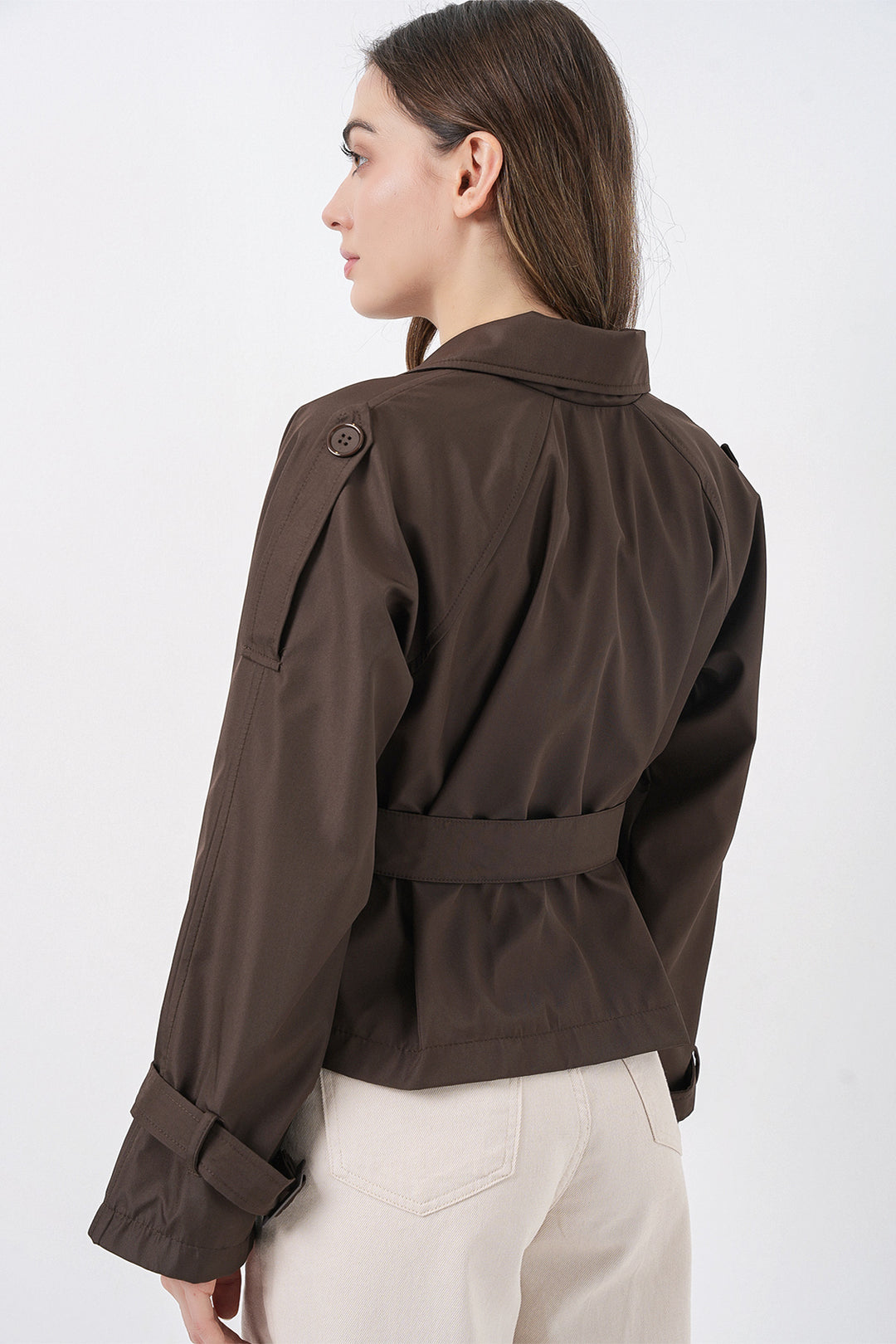 Bigdart Trench Court Ceinturé Femme 5970 - Marron Foncé