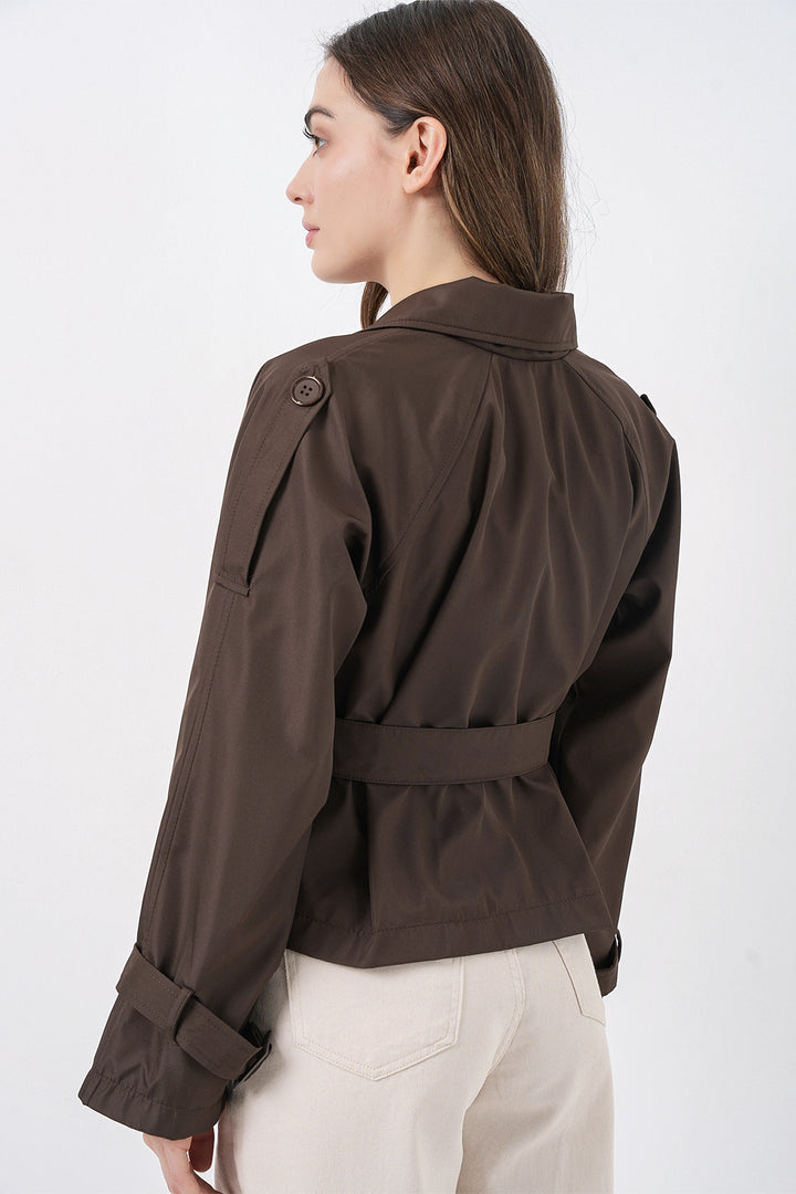 Bigdart Trench Court Ceinturé Femme 5970 - Marron Foncé