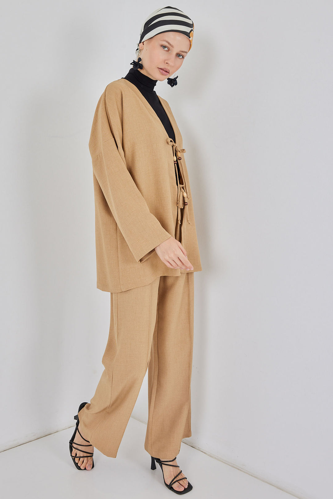 Bigdart Ensemble Kimono en Lin Femme 6727 - Biscuit