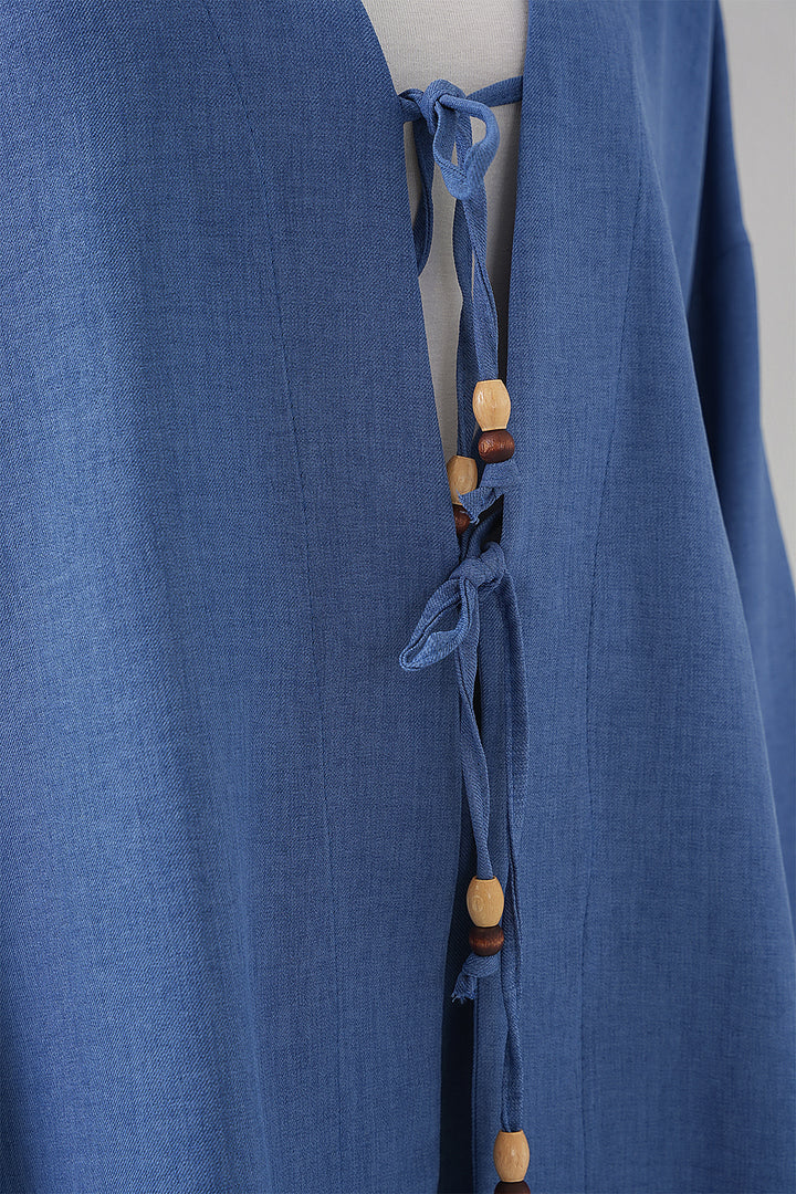 Bigdart Ensemble kimono en lin pour femme 6727 - Indigo