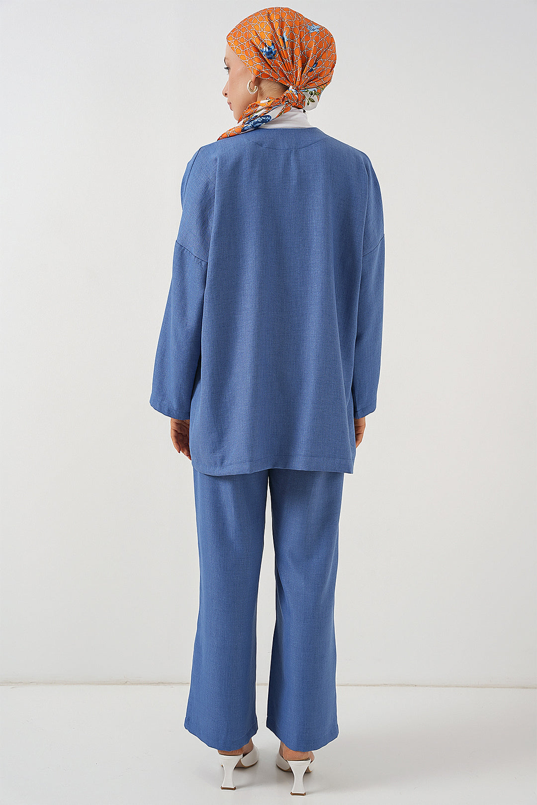 Bigdart Ensemble kimono en lin pour femme 6727 - Indigo