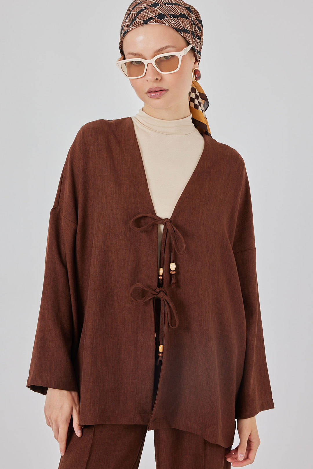 Bigdart Ensemble Kimono en Lin Femme 6727 - Marron