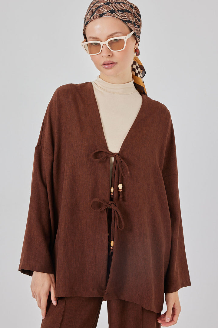 Bigdart Ensemble Kimono en Lin Femme 6727 - Marron
