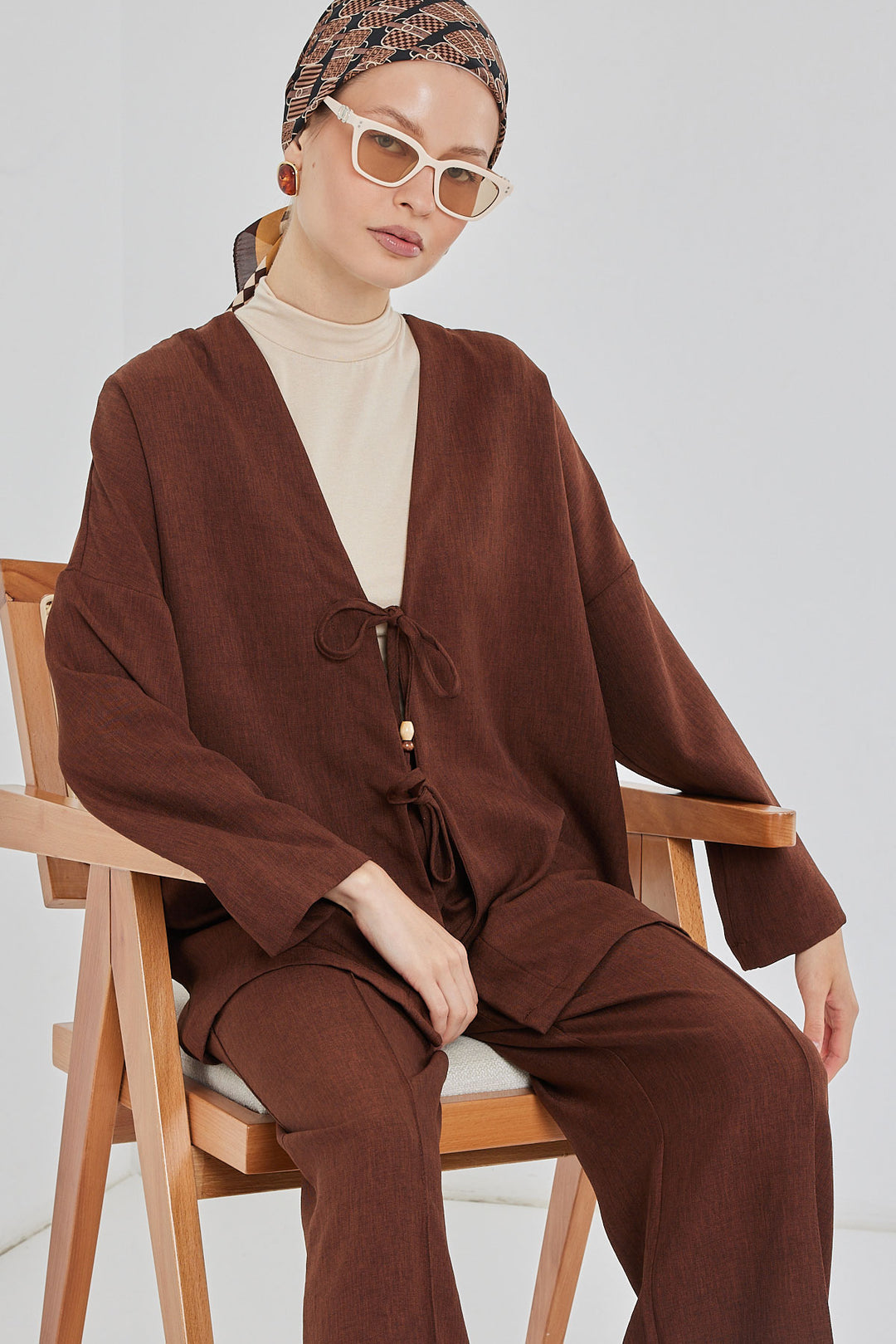 Bigdart Ensemble Kimono en Lin Femme 6727 - Marron
