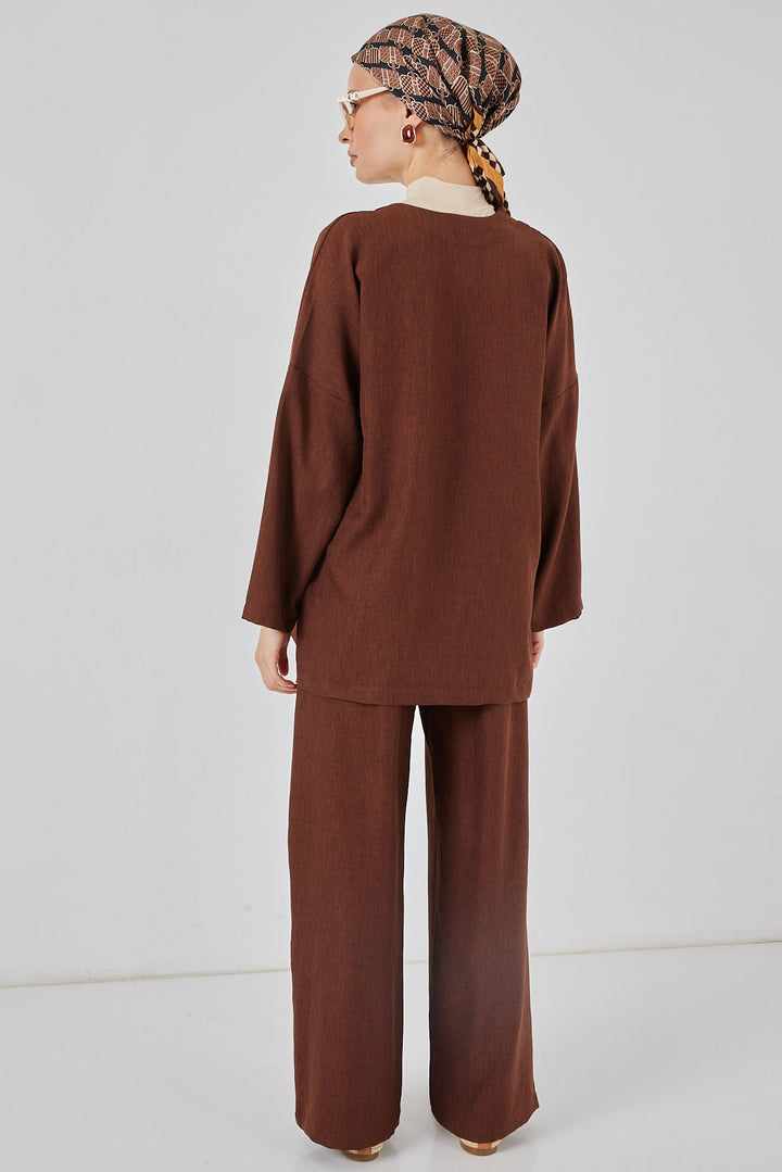 Bigdart Ensemble Kimono en Lin Femme 6727 - Marron